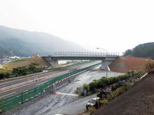 山崎JCT ランプ橋 施工状況