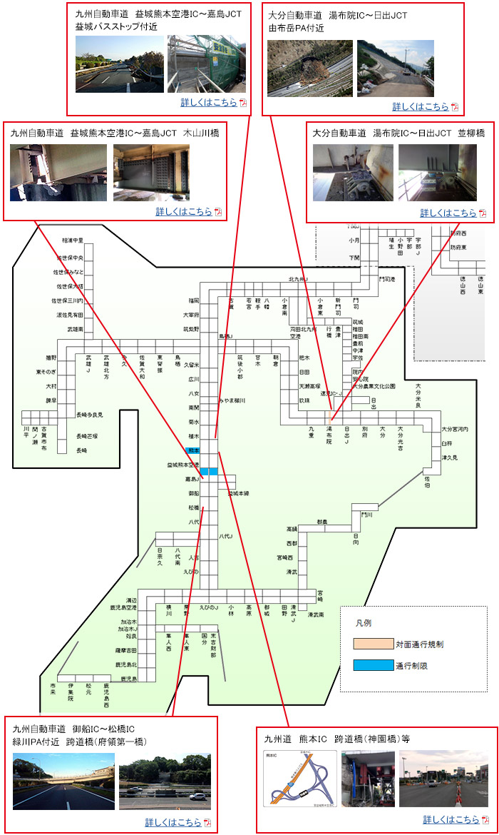 平成28年(2016年)熊本地震に関するNEXCO西日本の災害復旧状況について