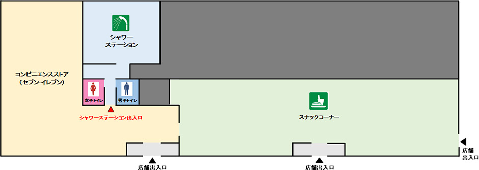 店舗棟内全体図（上下線共通）