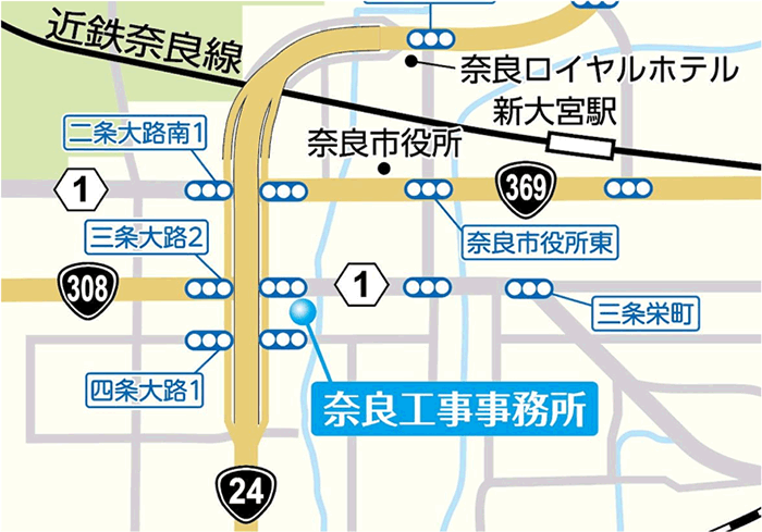 新所在地位置図